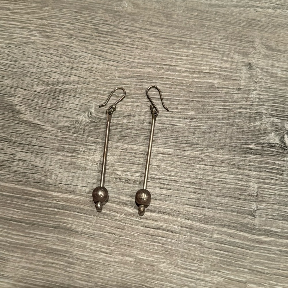 Sterling silver ball earring